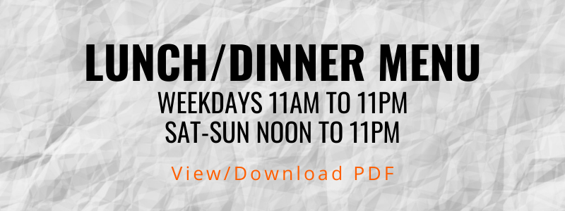 Ethos Vegan Kitchen Lunch/Dinner Menu